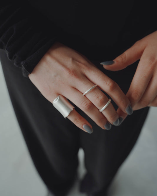 Monolith Ring + Double Arc Ring