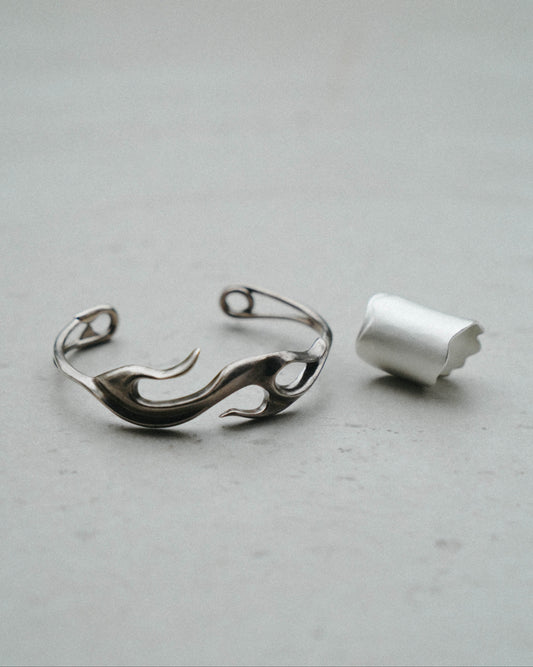 Monolith Ring + Flames Bracelet